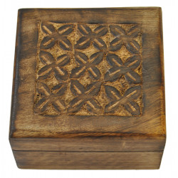 Boite Bois antique (10 x 10cm)