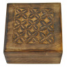 Boite Bois antique (10 x 10cm)