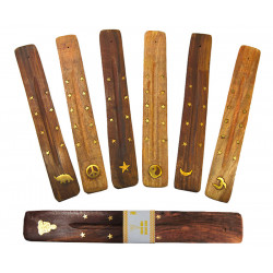 Gondole porte-encens en bois 25 cm