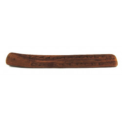 Gondole porte-encens en bois 25 cm sculptee