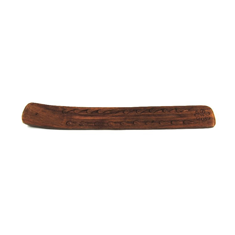 Gondole porte-encens en bois 25 cm sculptee