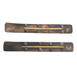 Gondole porte-encens en bois 25 cm antique