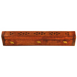 Boite porte encens en bois (25 x 4 x 4cm)