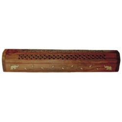 Boite porte encens avec reserve (36 x 6 x 6cm)