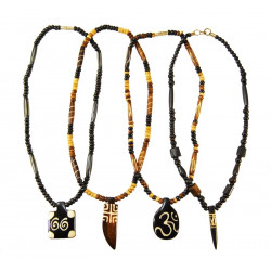 Collier pendentif os
