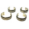 Bracelet large en metal blanc