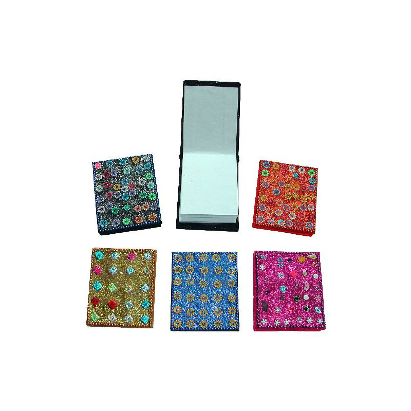 Calepins a paillettes 7,5 cm