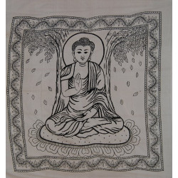 TENTURE NOIRE ET BLANCHE BOUDDHA