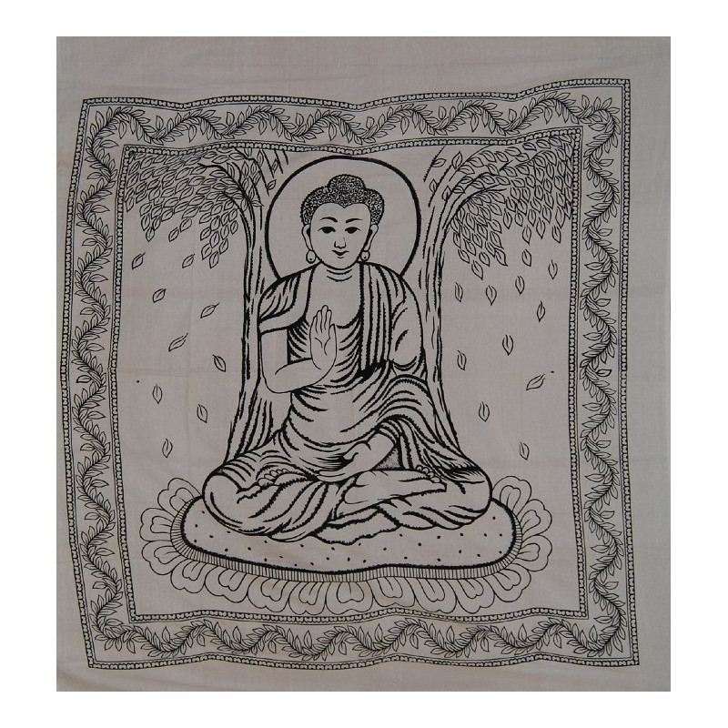 TENTURE NOIRE ET BLANCHE BOUDDHA