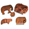 Boite en bois secrete elephants