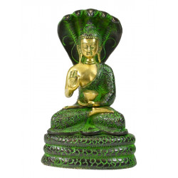 Statuette de boudha sous le cobra 19 cms, 1,7 kgs.