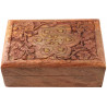 Boite en bois decor en laiton (15 x 10cm)
