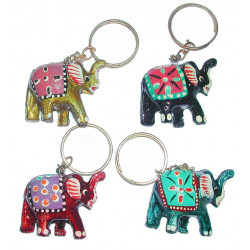 Porte cle brillant elephant (paquet de 4)