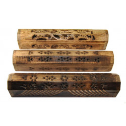 Boite porte encens antique avec reserve ( 30 x 6 x 5cm)