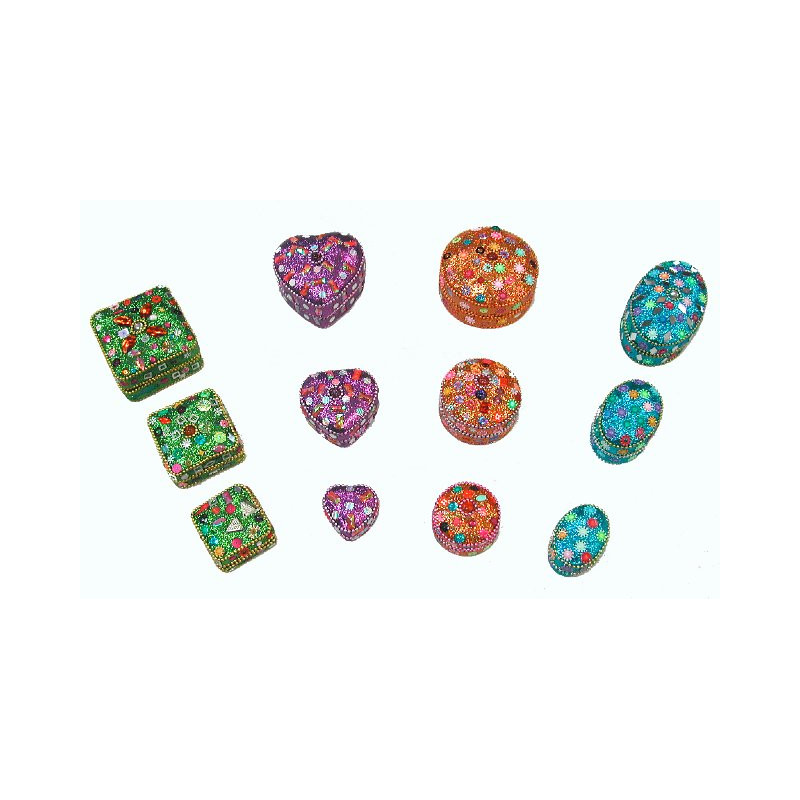 Set de trois boites brillantes
