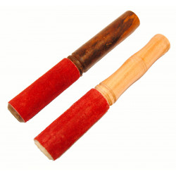 Baton pour bol tibetains (feutrine rouge)