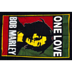 Mini tenture Bob Marley one love (75 X 110 cm)