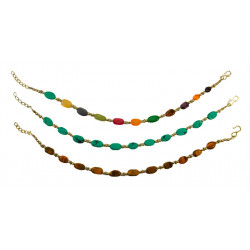 Chaine de cheville avec perles de couleur