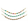 Chaine de cheville avec perles de couleur