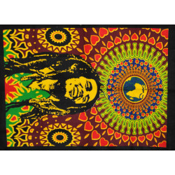 Mini tenture Bob Marley world (75 X 105 cm)