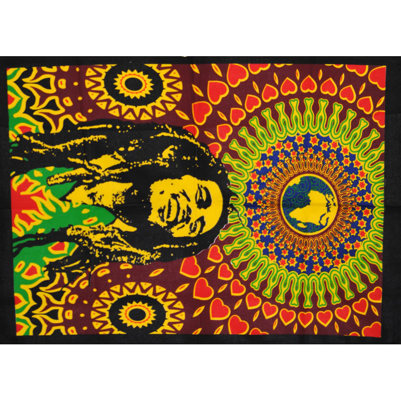 Mini tenture Bob Marley world (75 X 105 cm)