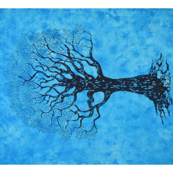 TENTURE ARBRE DES DRUIDES TURQUOISE