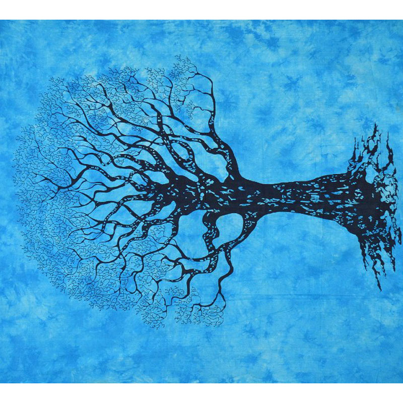 TENTURE ARBRE DES DRUIDES TURQUOISE