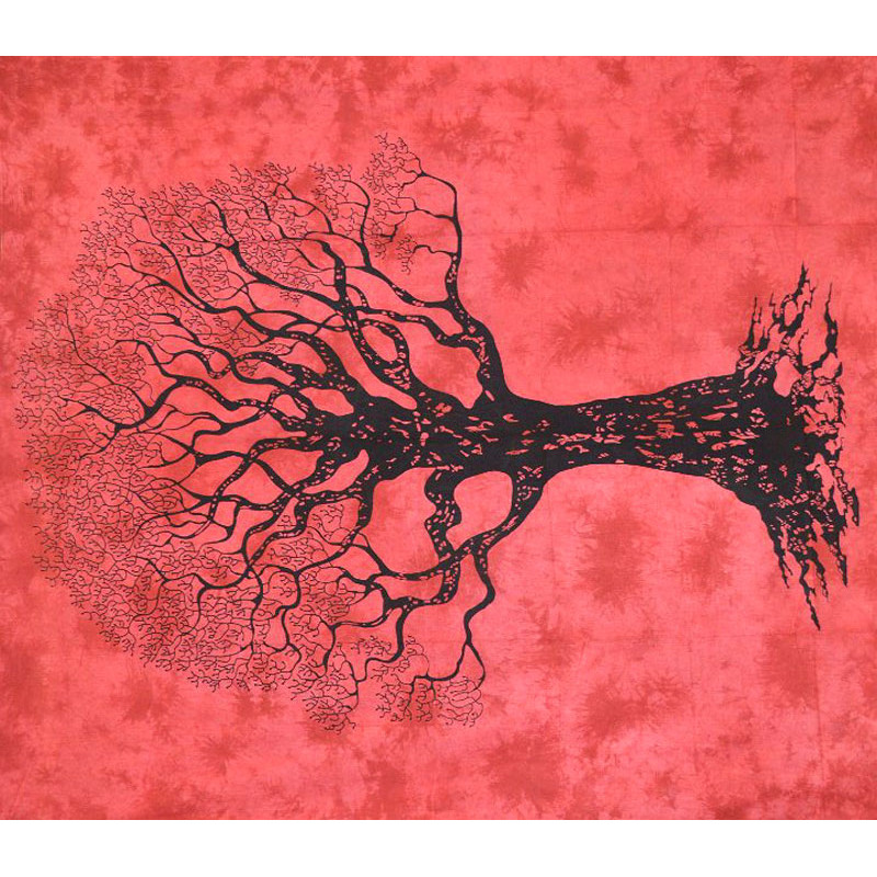 TENTURE ARBRE DES DRUIDES ROUGE