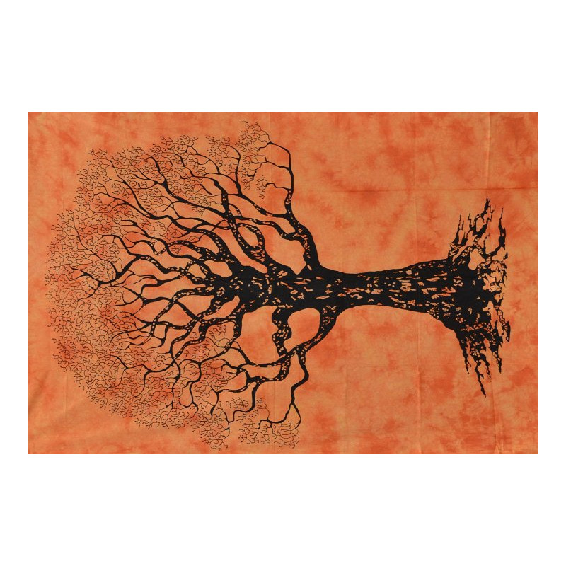 PETITE TENTURE ARBRE DES DRUIDES ORANGE