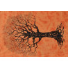 PETITE TENTURE ARBRE DES DRUIDES ORANGE