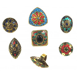 Bague medaillon tibetain