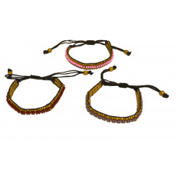 Bracelet metal et perles couleur