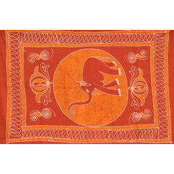 PETITE TENTURE ORANGE BATIK ELEPHANTS