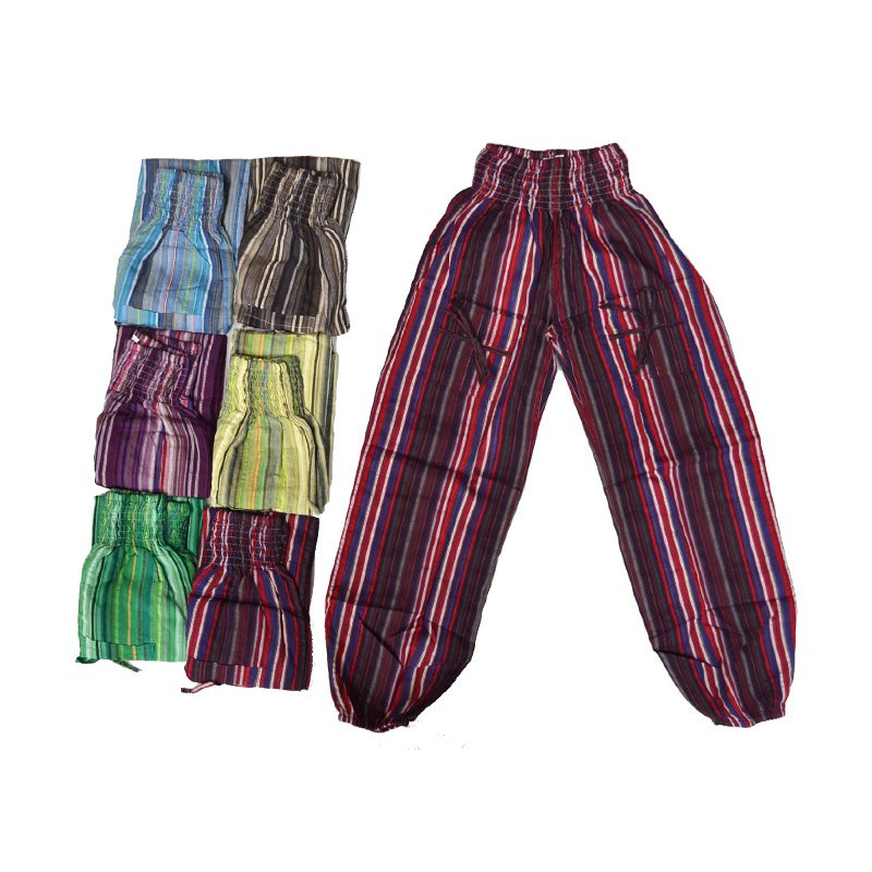 Pantalon coton raye enfants - 12 ans