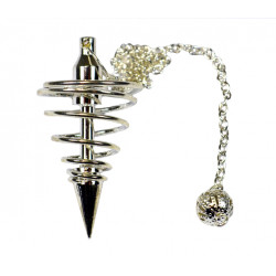Pendule spirale argente