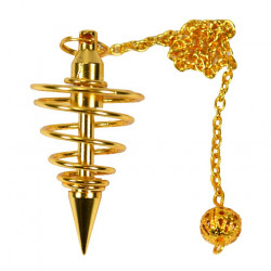 Pendule spirale dore