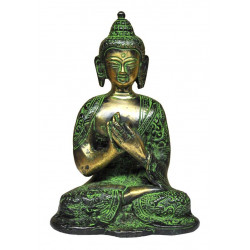 Statuette de bouddha geste d'enseignement 13,5 cms 0,7 kgs