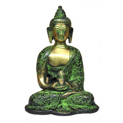 Statuette de bouddha geste de meditation 13,5 cms 0,7 kgs