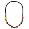 Collier perles bois et grosses perles