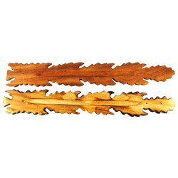 gondole porte encens bois feuille 26 cms