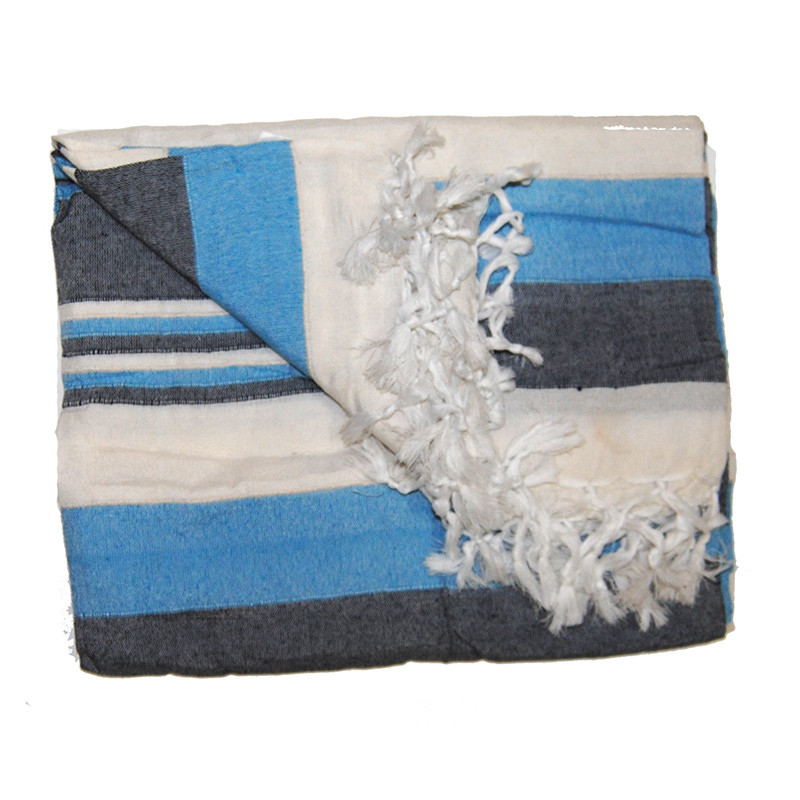 PETITE TENTURE KERALA BLEU ET BLANC (160 X 220) PETITE TENTURE KERALA BLEU ET BLANC (160 X 220)