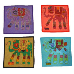 Housse de coussin elephants