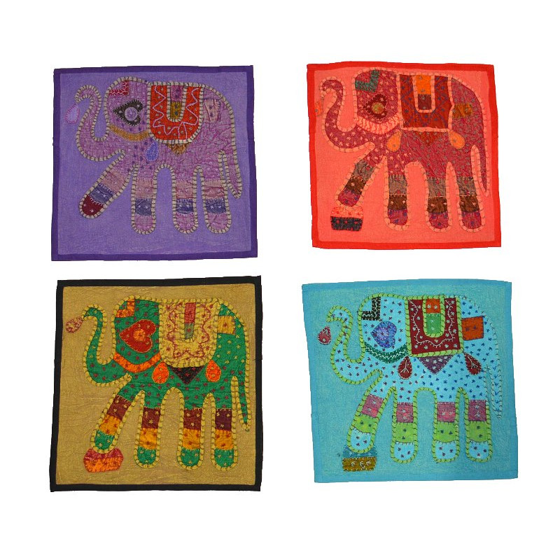 Housse de coussin elephants