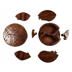 Boite en bois secrete poissons