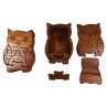 Boite en bois secrete chouette