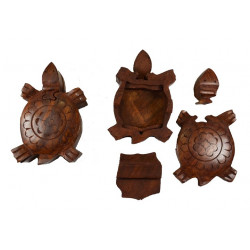 Boite en bois secrete tortue