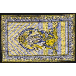 PETITE TENTURE BLEU ET JAUNE BATIK GANESH