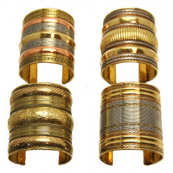 Bracelets tres large dores