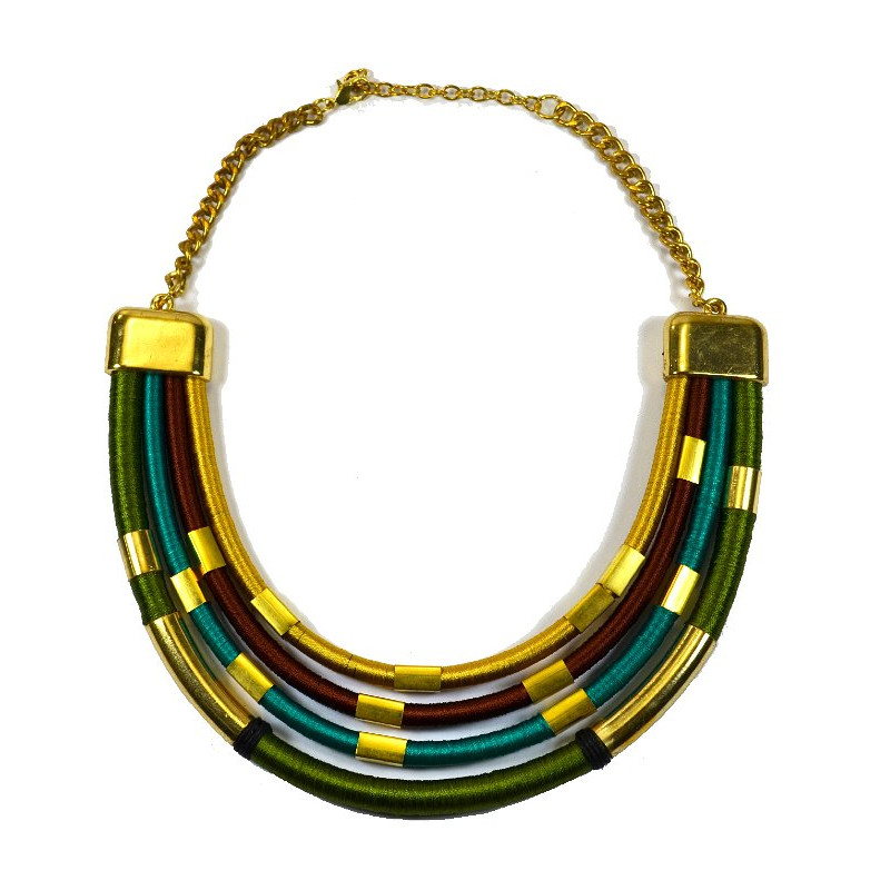 Collier tour de cou 4 rangs