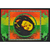 Mini tenture Bob Marley smile et lions (75 X 105 cm)